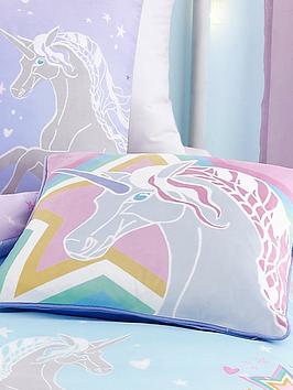 Product photograph of Bedlam Ombre Unicorn Cushion from very.co.uk