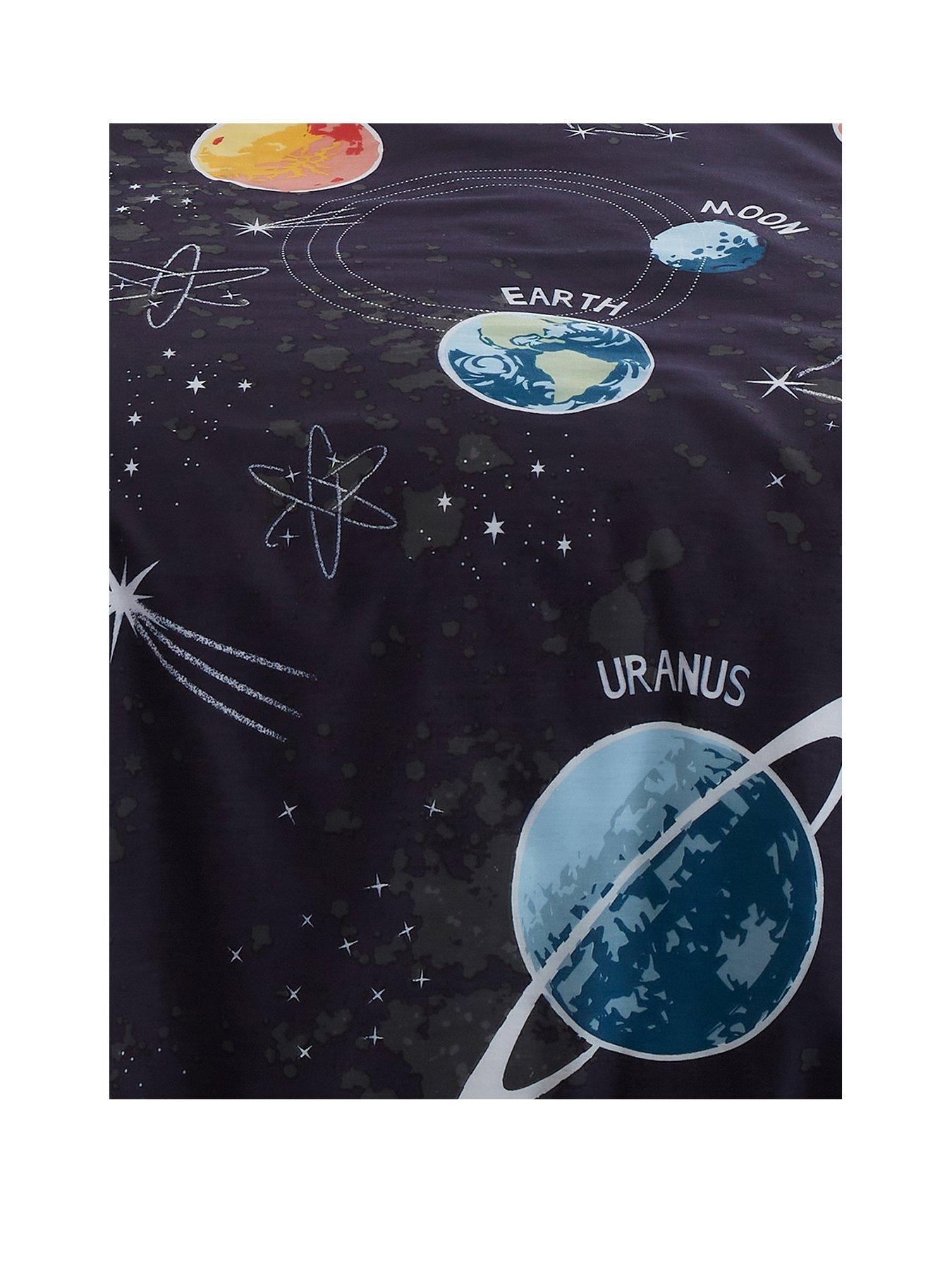 Image 2 of 7 of Bedlam Outer Space Glow In The Dark Duvet Set - Multi