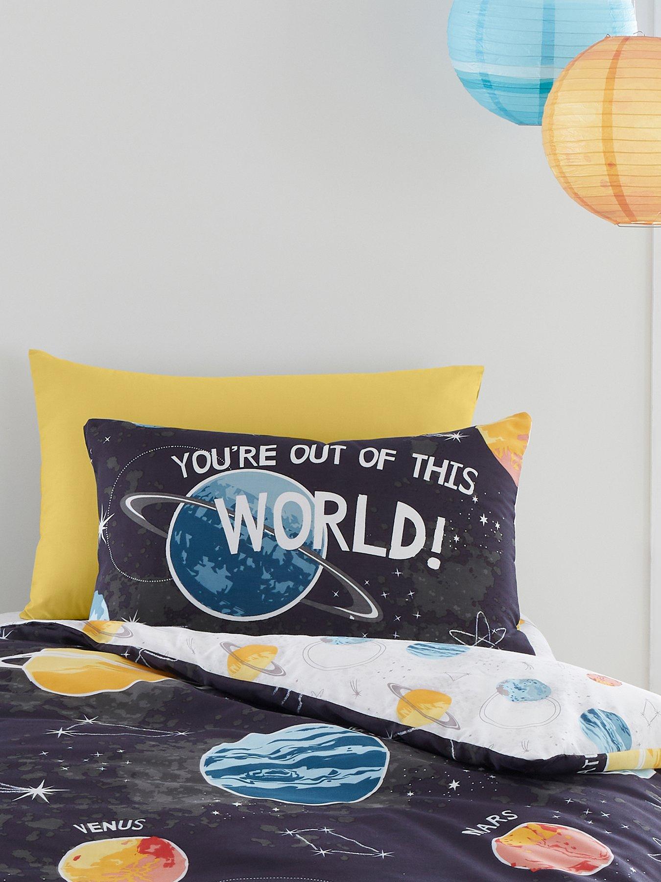 Image 3 of 7 of Bedlam Outer Space Glow In The Dark Duvet Set - Multi