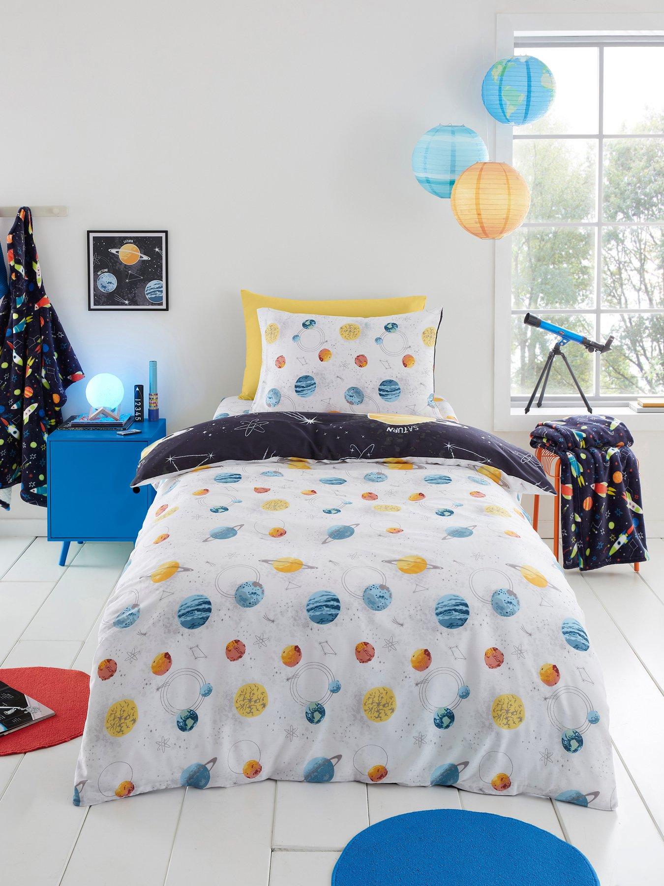 Image 6 of 7 of Bedlam Outer Space Glow In The Dark Duvet Set - Multi