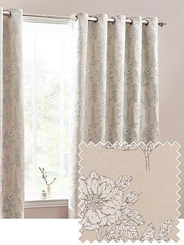 Product photograph of Furn Sophia 168x137 Eyelet Curtain Natural from very.co.uk