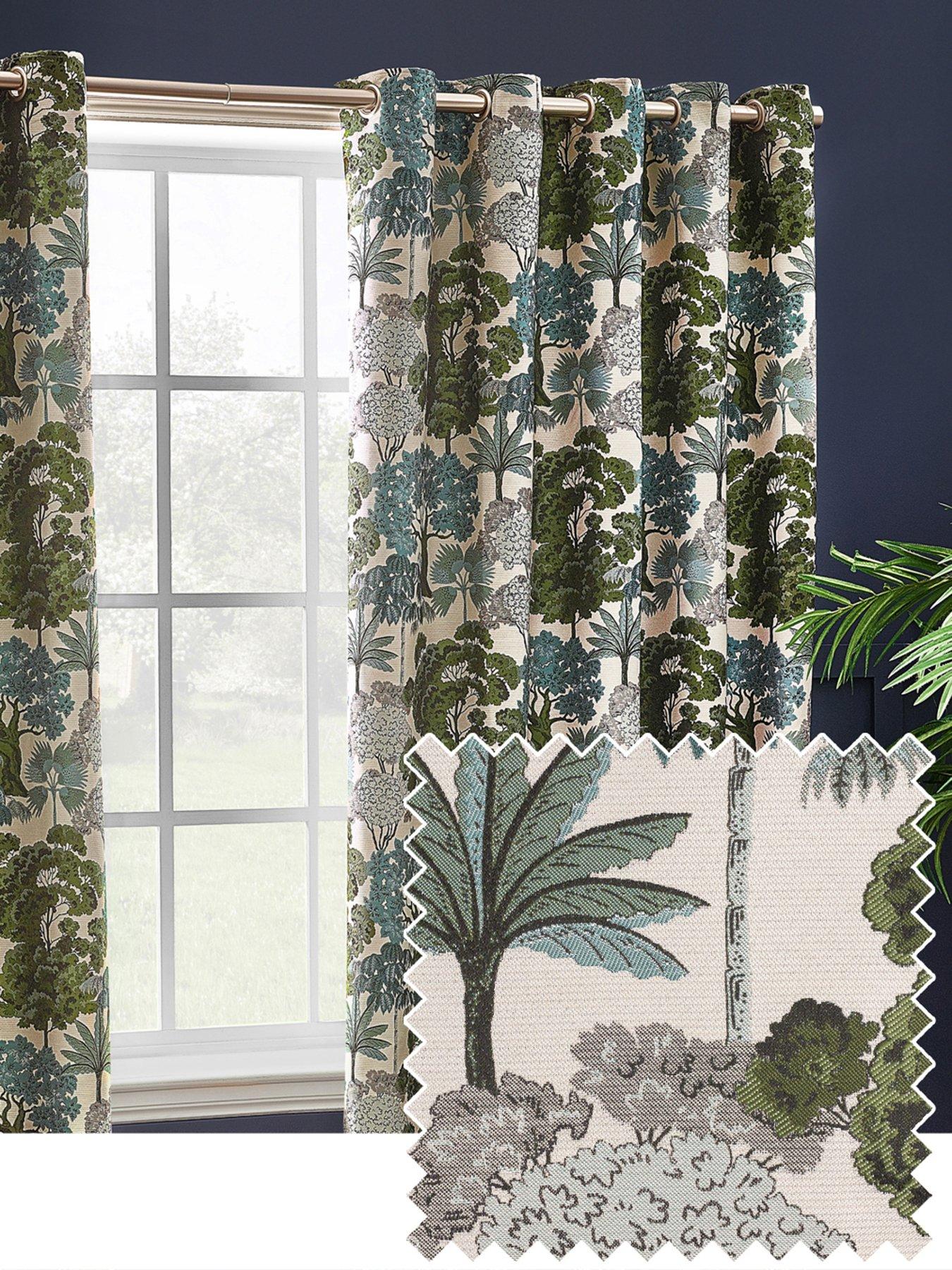 Product photograph of Furn Woodland Eyelet Curtains from very.co.uk