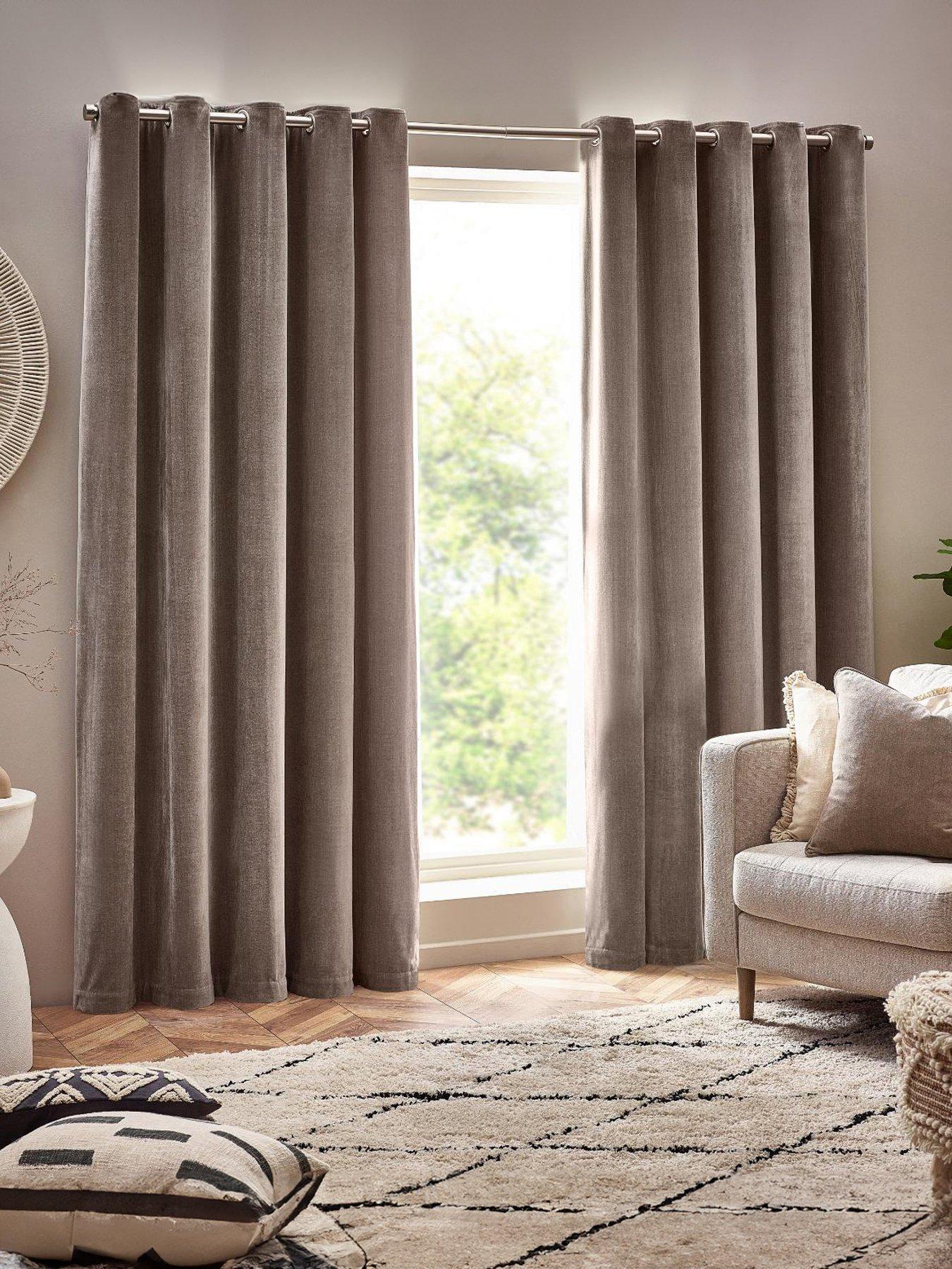 Yard Heavyweight Chenille Eyelet Curtains