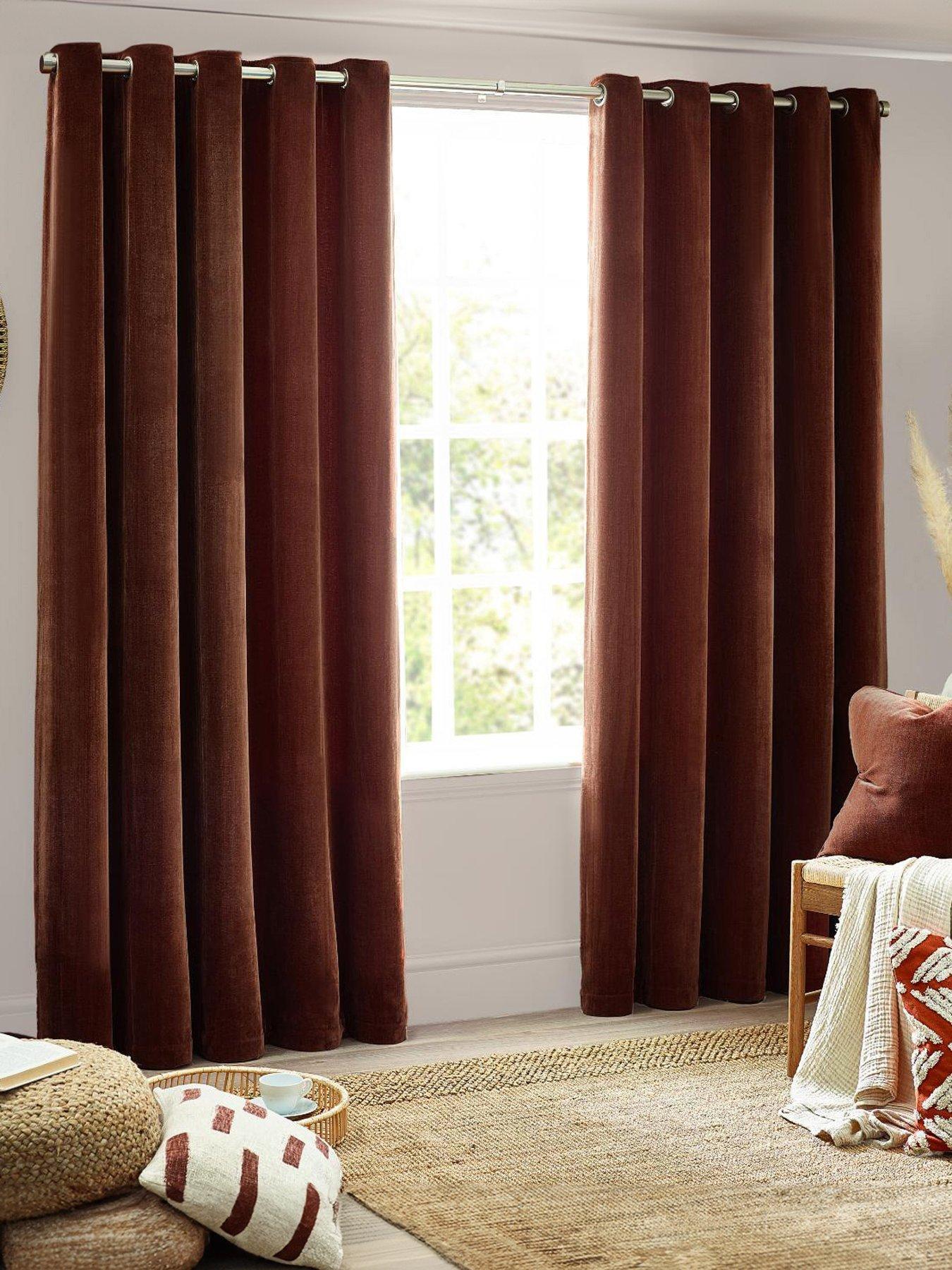 Yard Heavyweight Chenille Eyelet Curtains