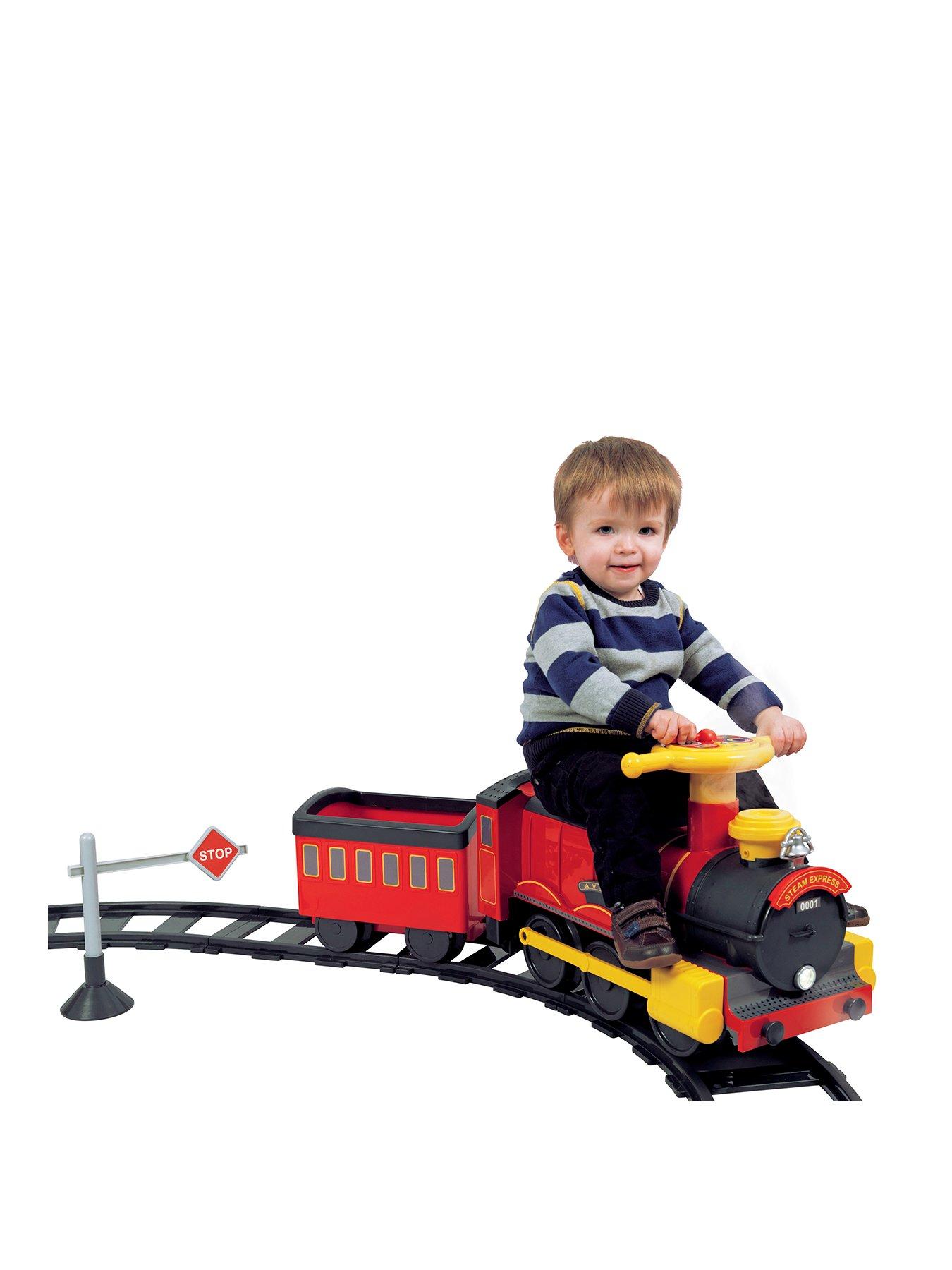 Steam Train 6 Volt with 4 x Straight and 4 x Curved Track Packs (Special Pack)