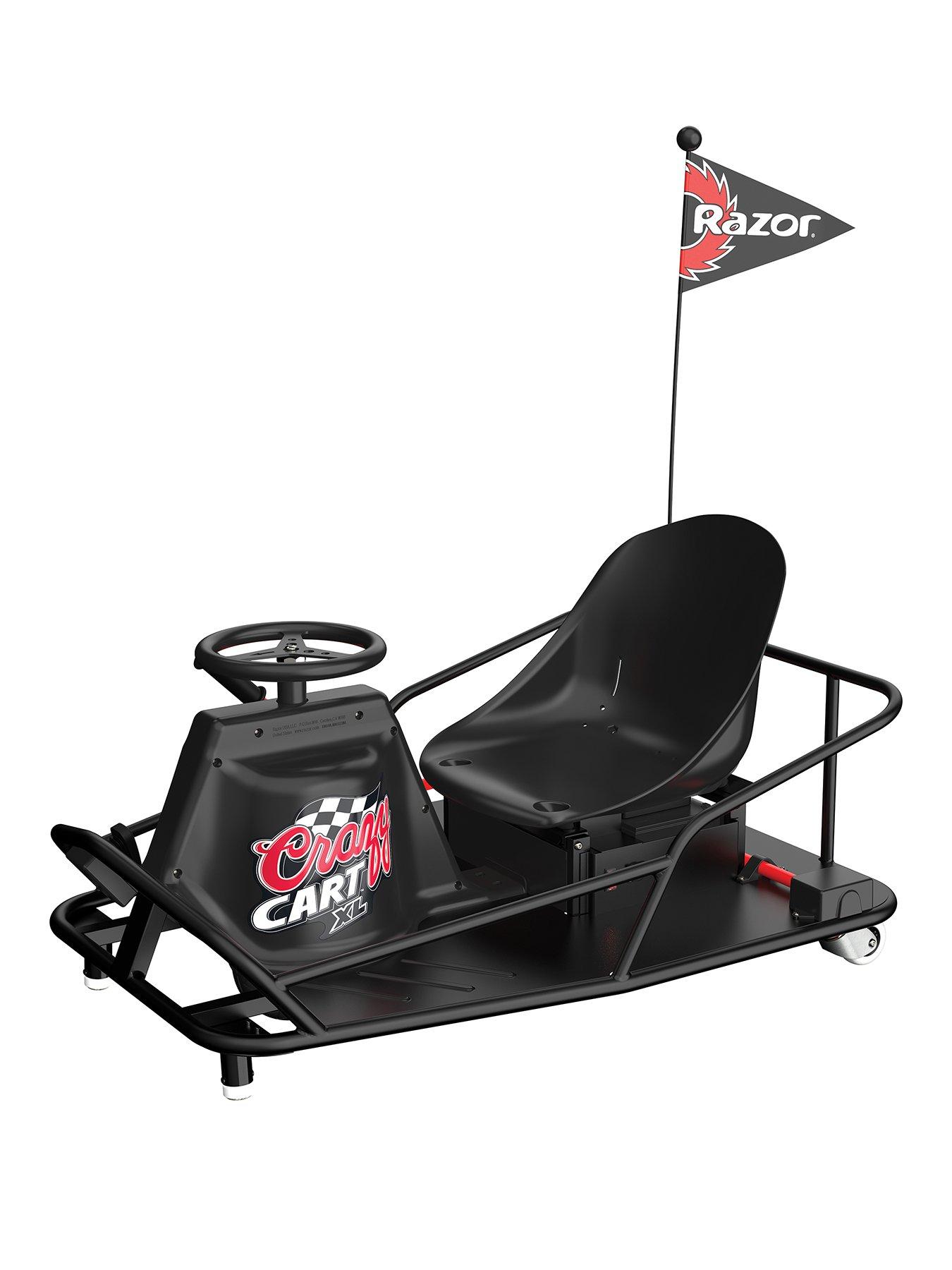Razor Crazy Cart Xl - Adult Electric Go Kart, 16+ - Black