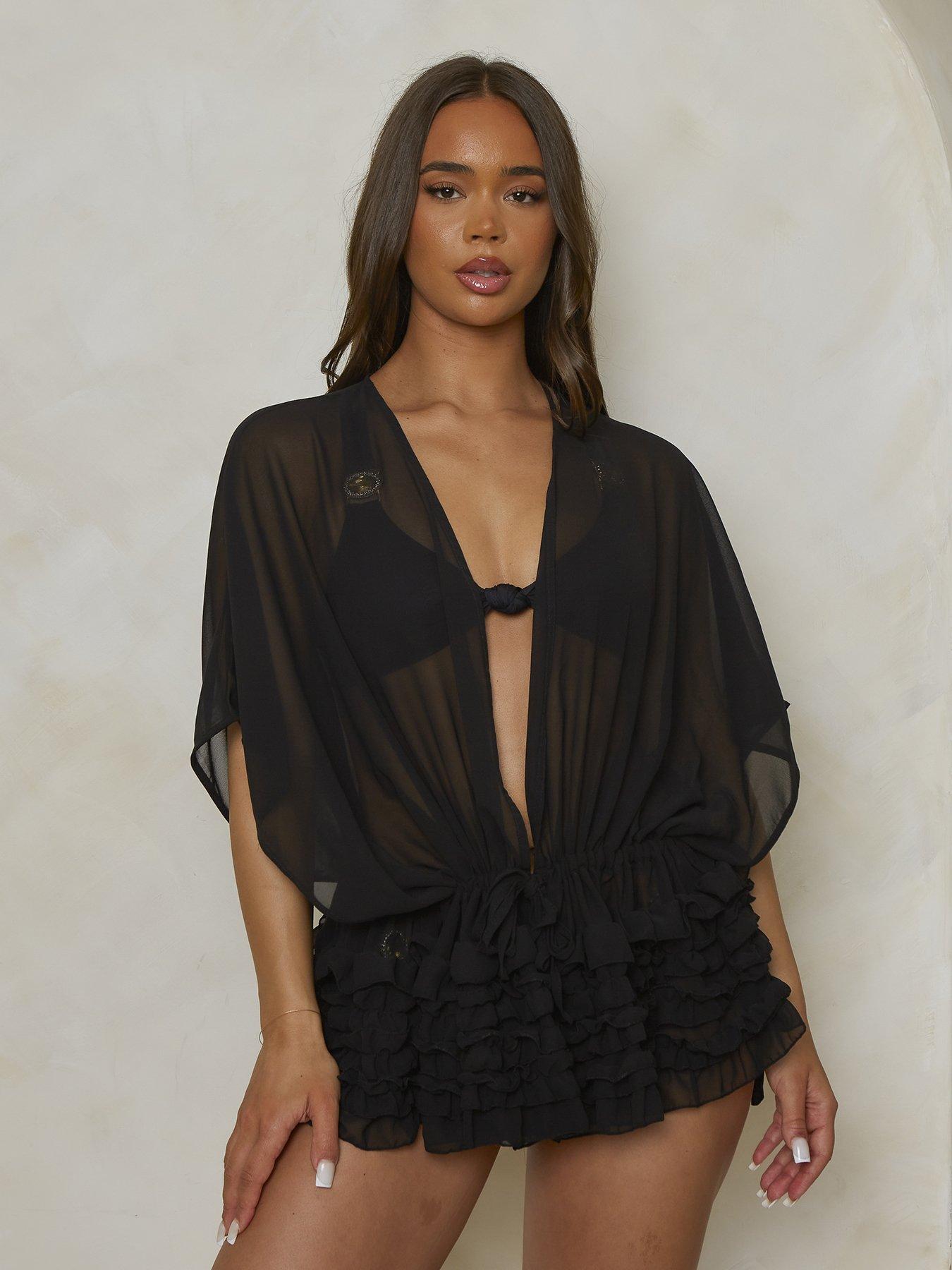 Image 1 of 4 of Moda Minx Chiffon Ruffle Kaftan