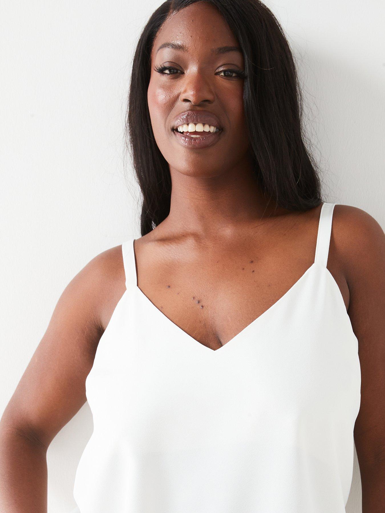 V by Very Curve Essential Longline Cami Top - Ivory