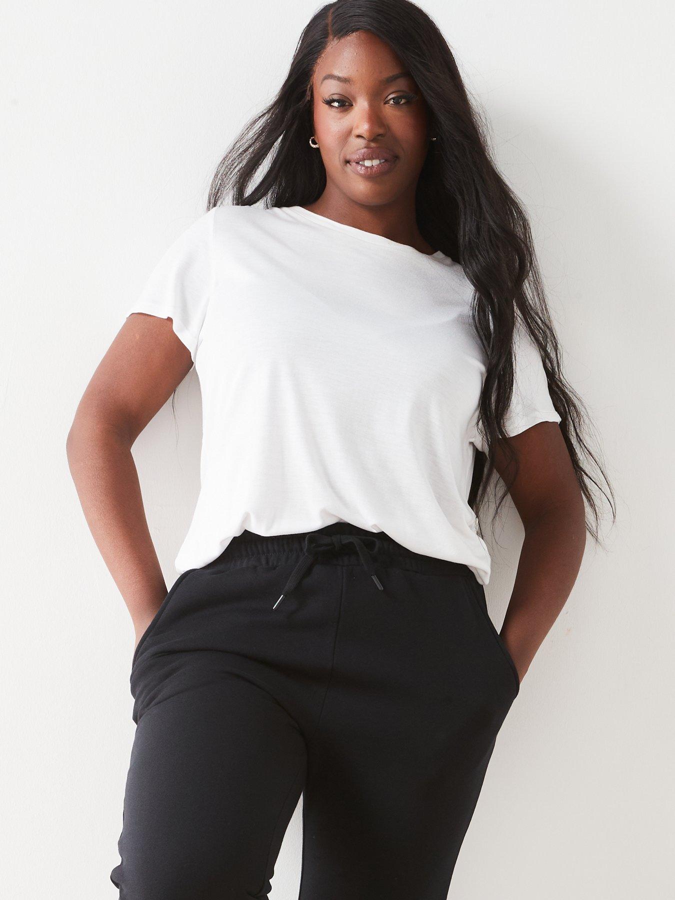 Image 5 of 6 of V by Very Curve Straight Leg Jogger - Black