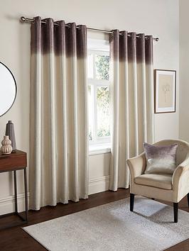 Product photograph of Fusion Strata Ombre Dim-out Eyelet Curtains from very.co.uk