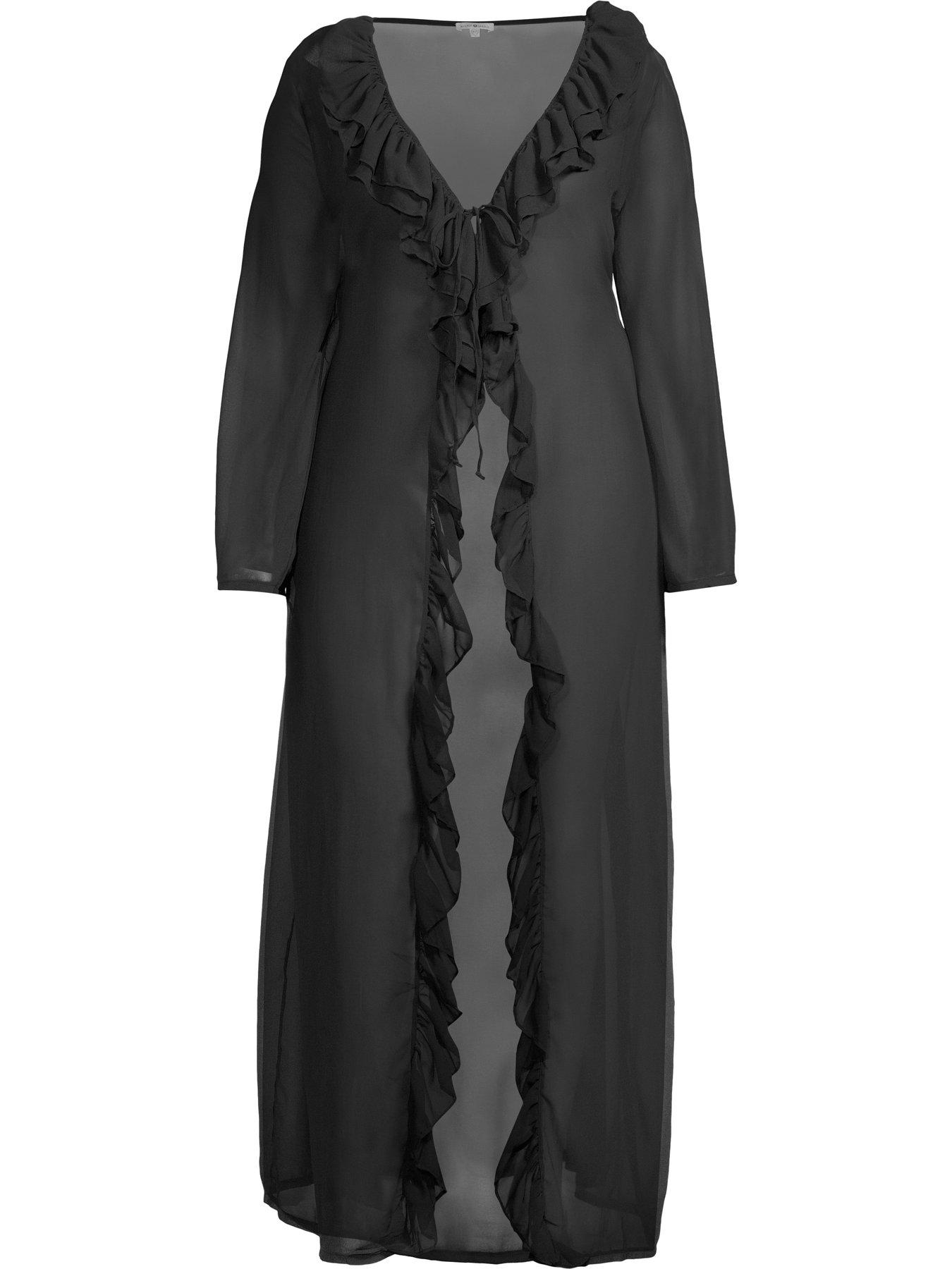 Image 5 of 5 of Moda Minx Curve Ruffle Maxi Kaftan - Black