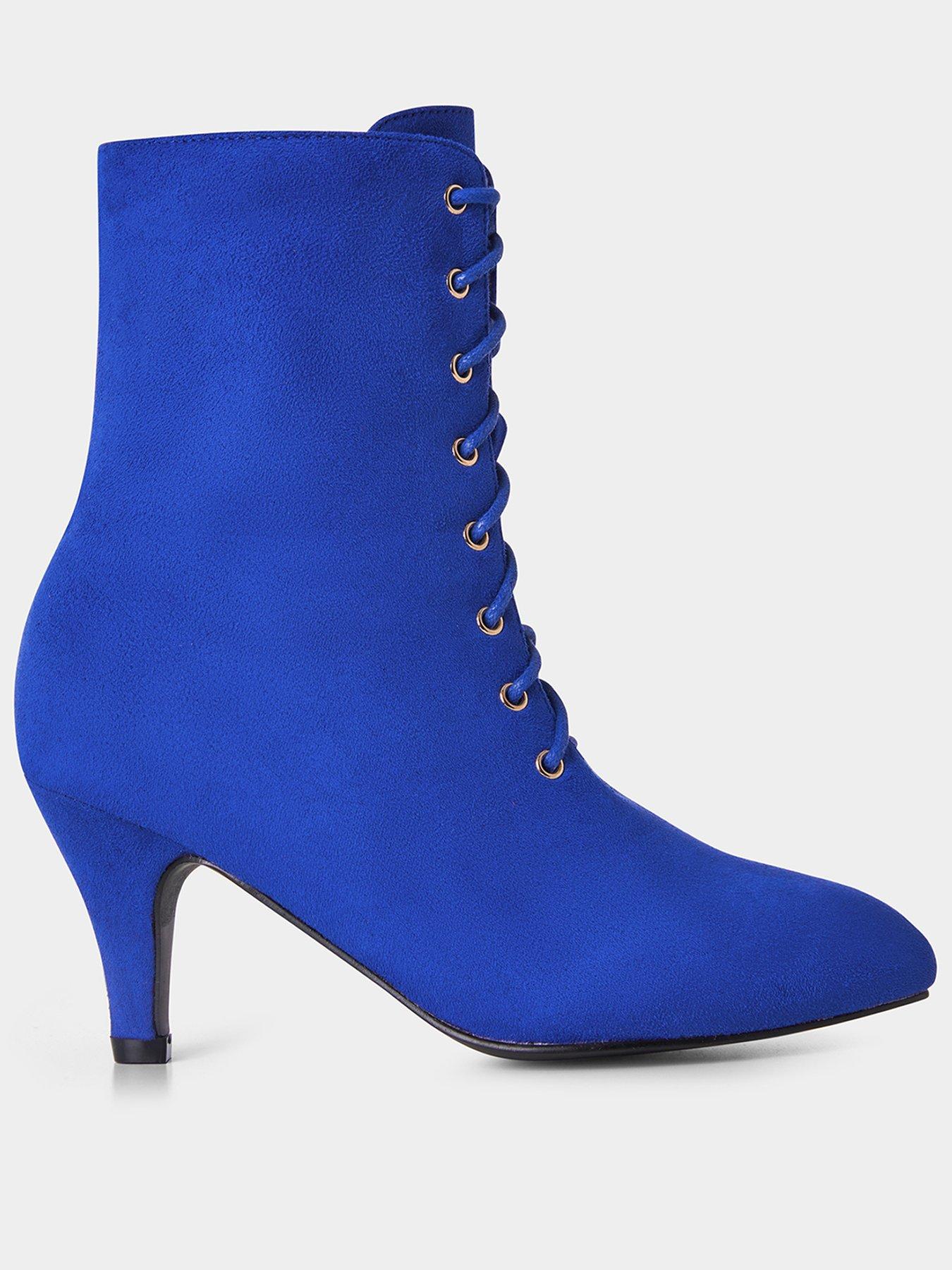 Navy blue ankle hot sale boots uk