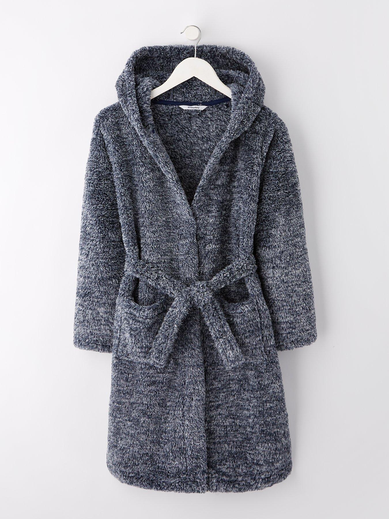 Boys grey dressing gown best sale