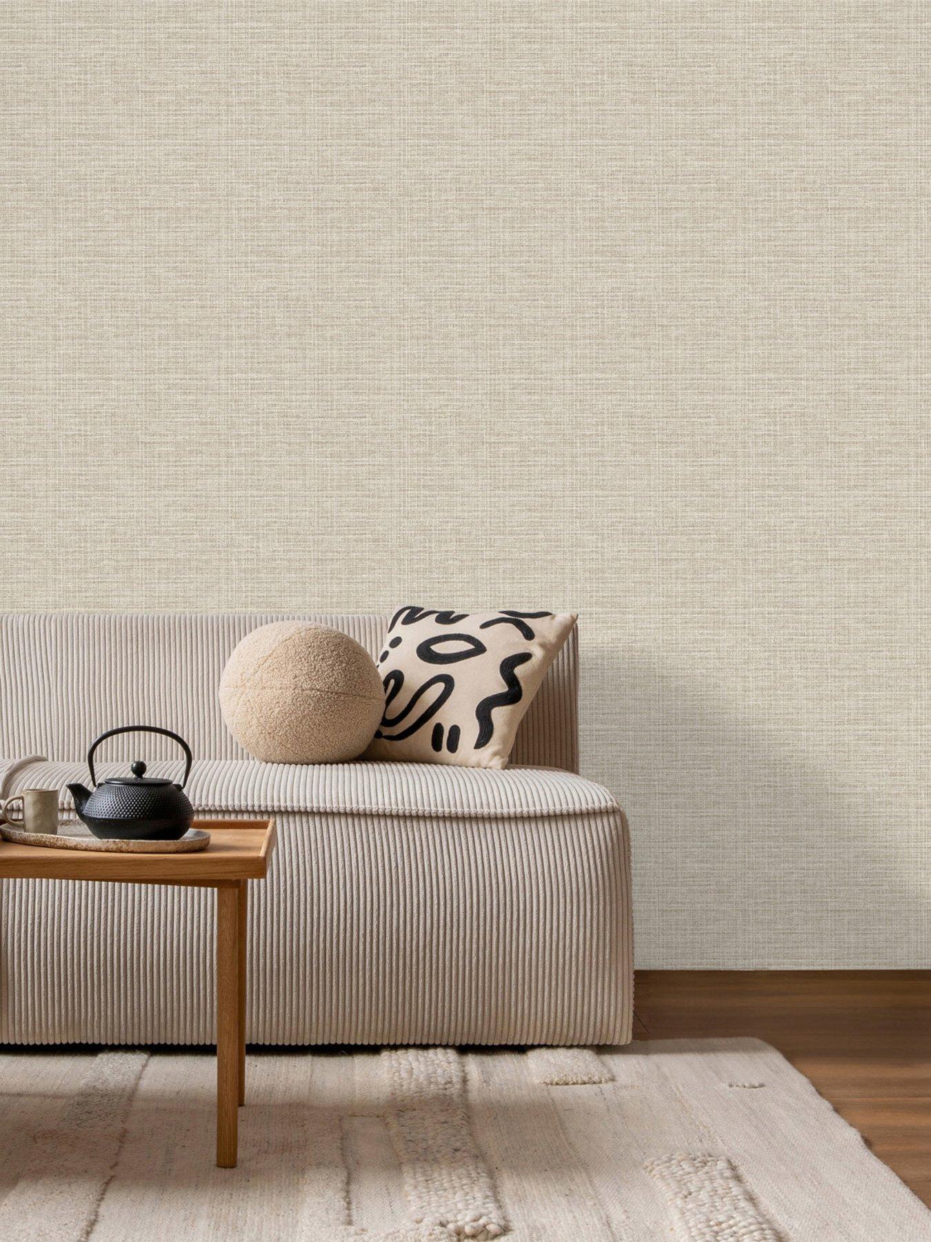 Product photograph of Fine Decor Rowan Plain Textured Wallpaper Ndash Taupe from very.co.uk