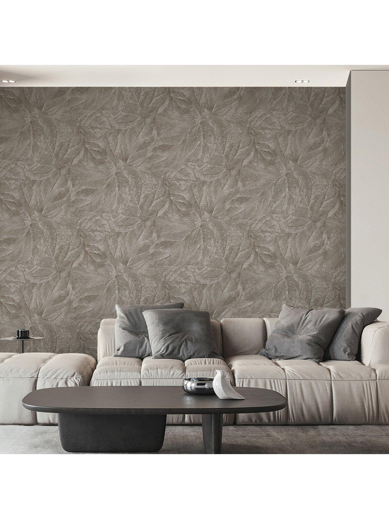 Image 4 of 5 of Fine Decor Aspen Leaf Wallpaper - Mink