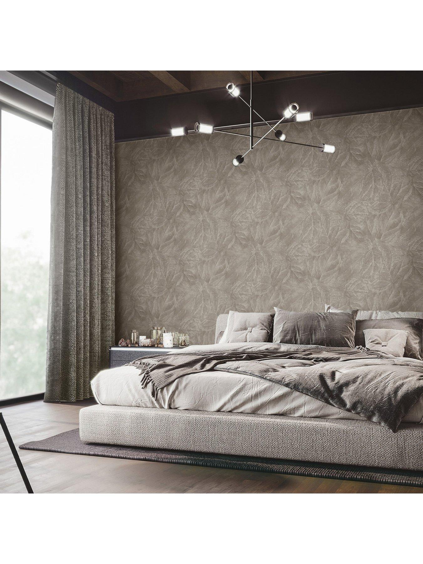 Image 5 of 5 of Fine Decor Aspen Leaf Wallpaper - Mink