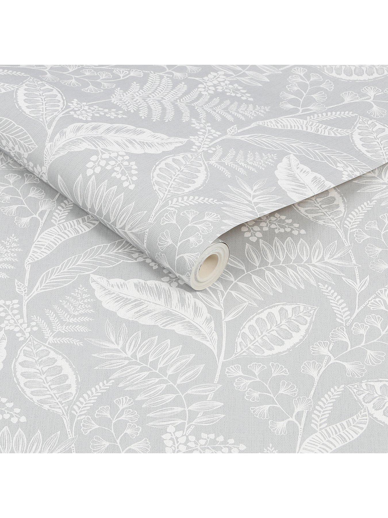 Fresco Artisan Leaf Grey Wallpaper very.co.uk