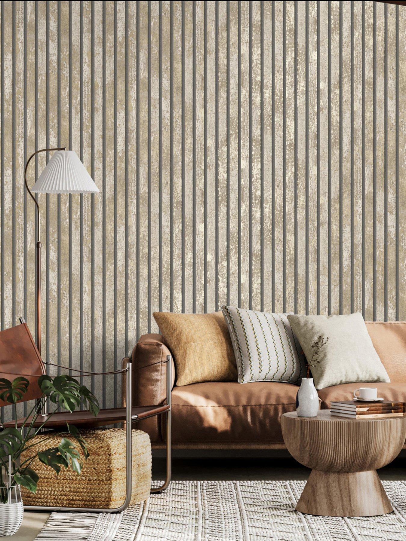 Product photograph of Fine Decor Oxidise Carbon Wallpaper In Natural from very.co.uk