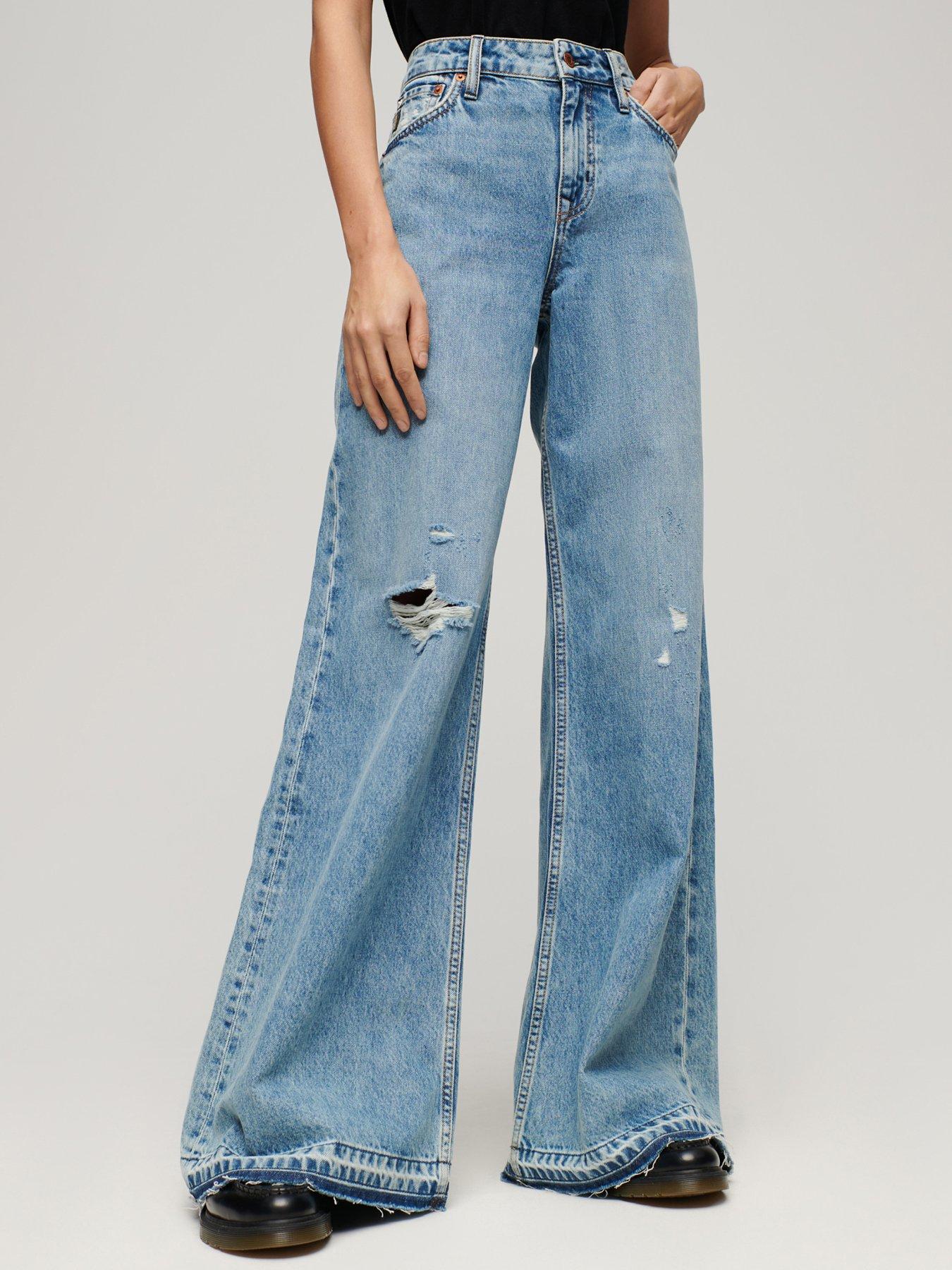 JJXX Tokyo High Rise Wide Leg Jean - Dark Blue | Very.co.uk