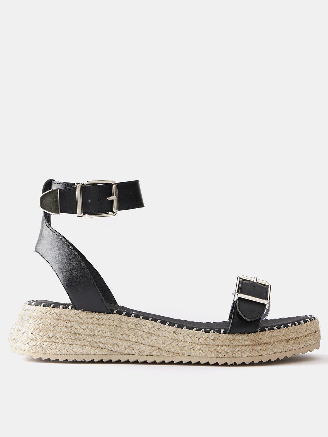 Mint Velvet Mon Silver Buckle Espadrille | Very.co.uk
