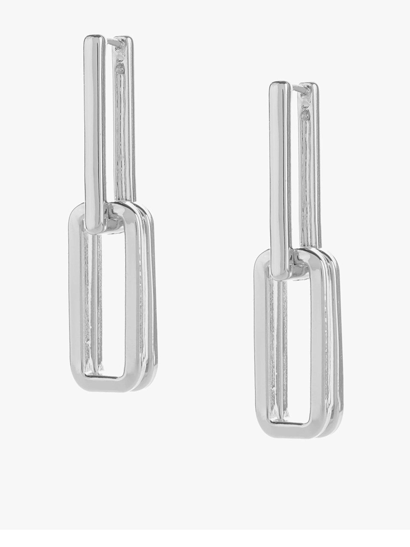 undefined Silver Tone Link Earrings
