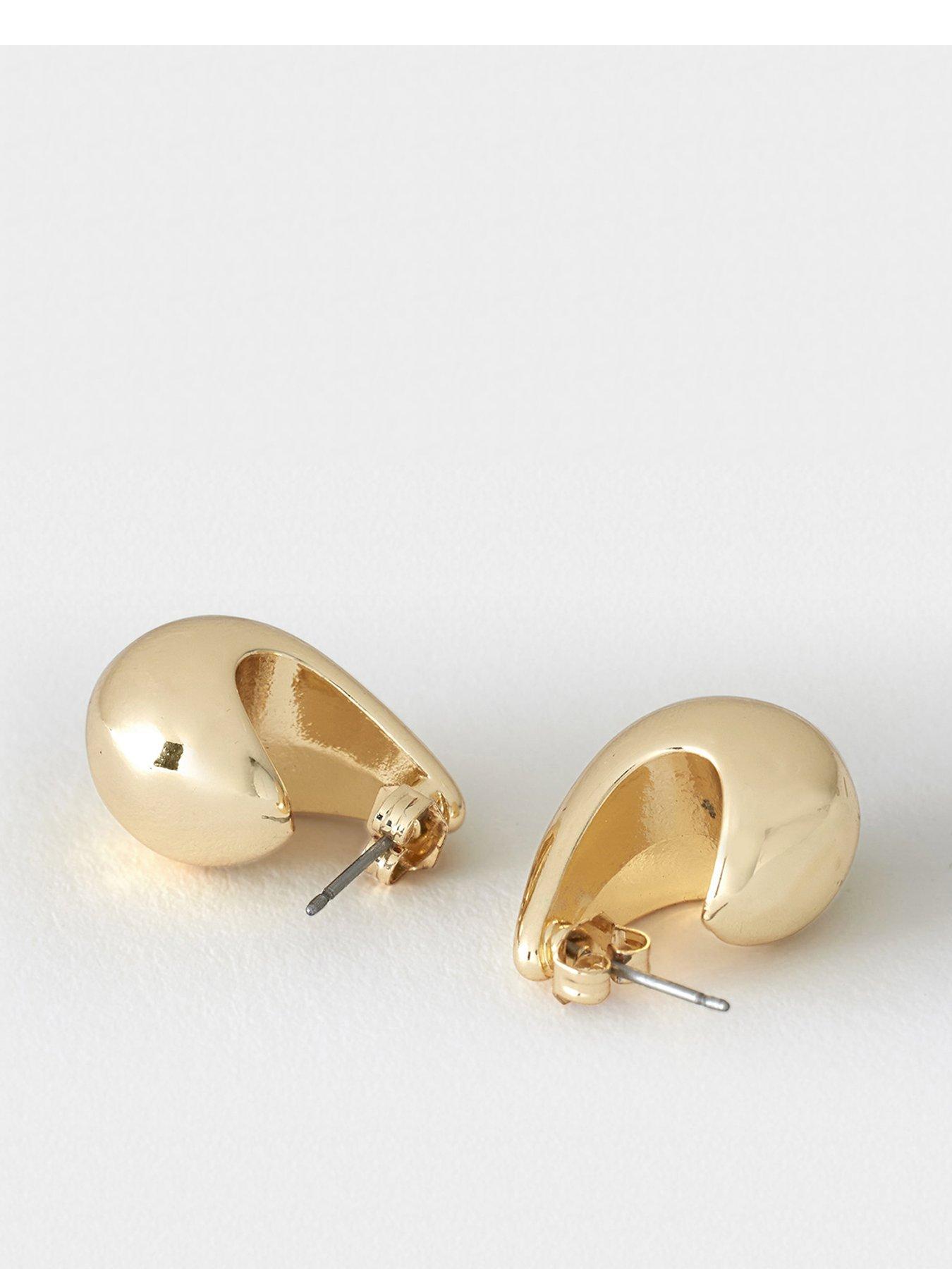 Product photograph of Mint Velvet Gold Tone Drop Earrings from very.co.uk