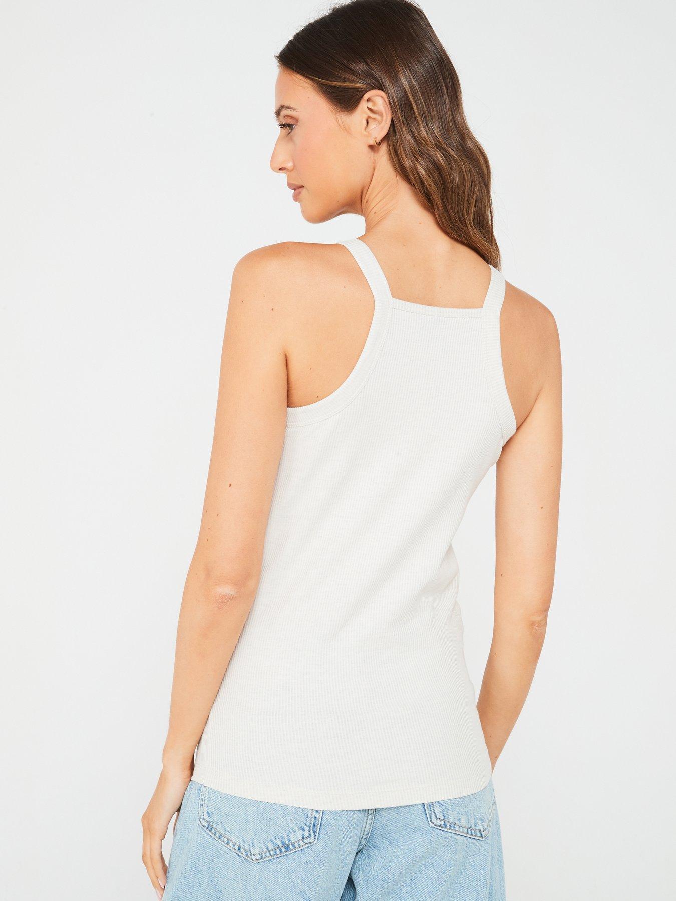 Image 2 of 4 of BOSS Egoi Logo Square Neck Vest - Grey