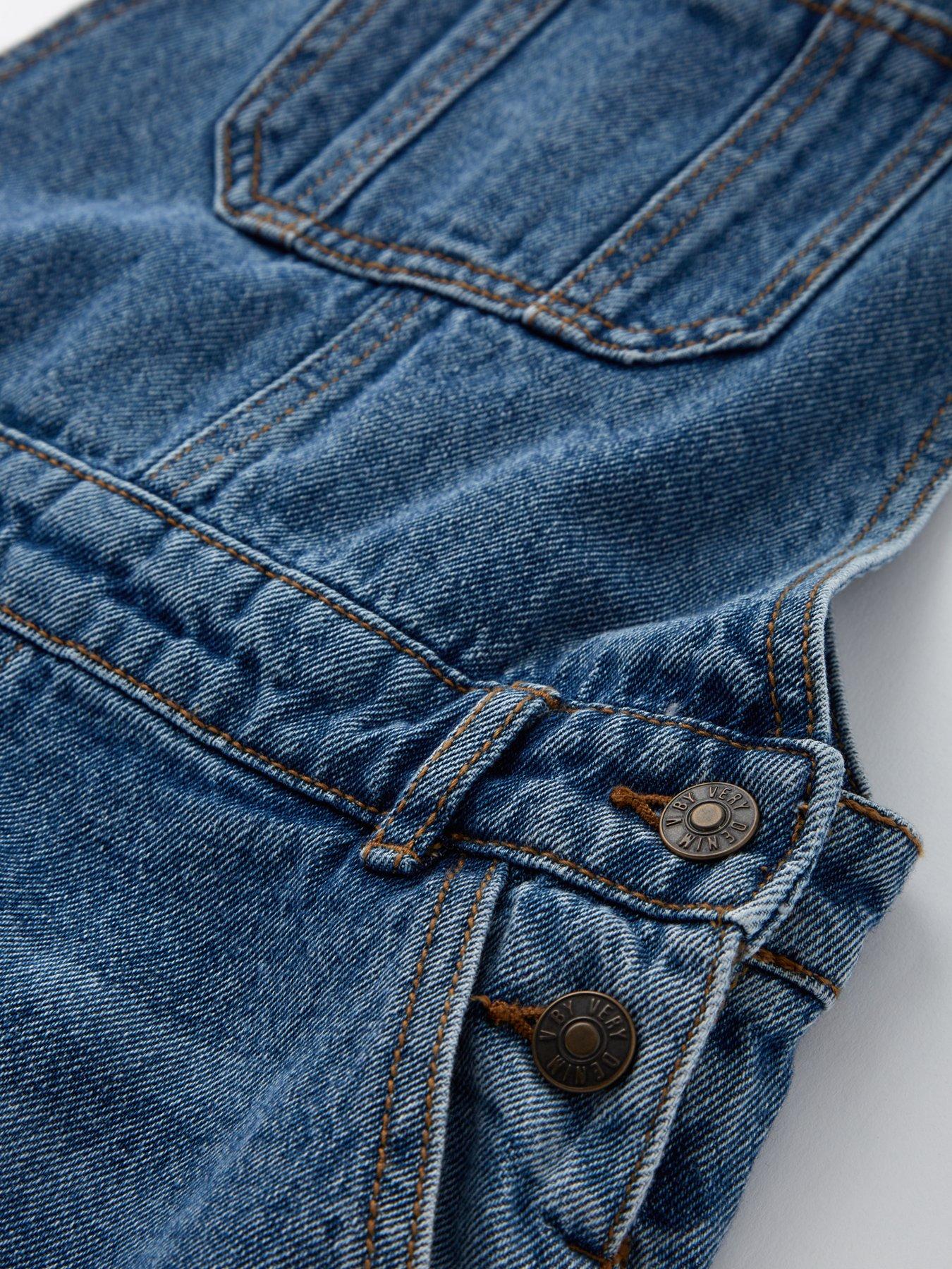 Image 4 of 4 of V by Very Girls Dungaree - Blue