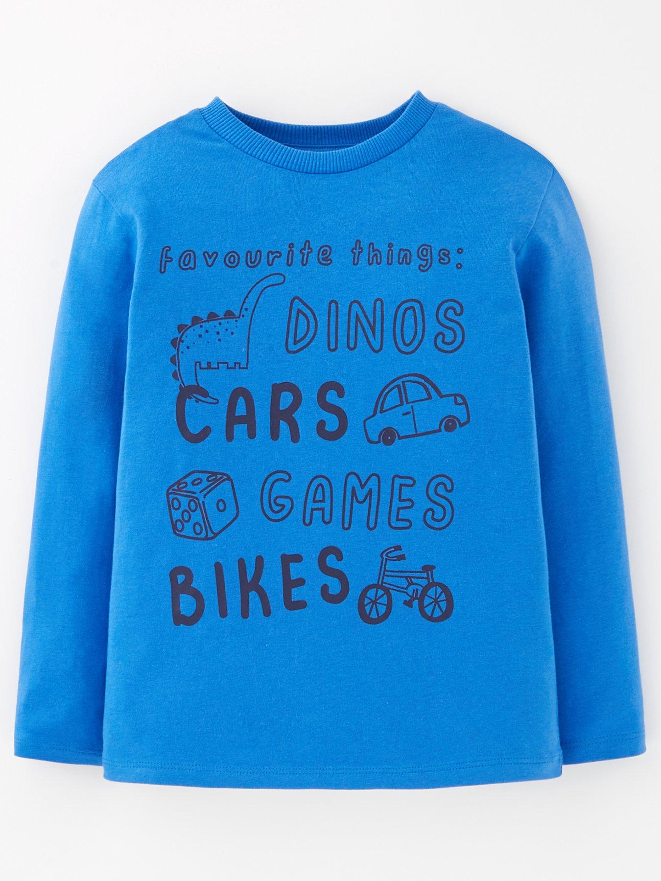 Image 1 of 4 of Everyday Boys Dinosaur Cars Print Longsleeve Top - Multi