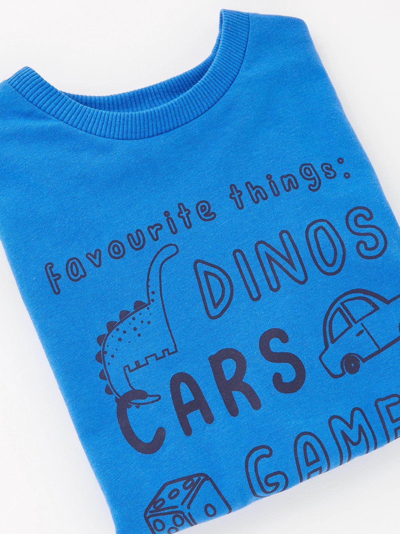 Image 4 of 4 of Everyday Boys Dinosaur Cars Print Longsleeve Top - Multi
