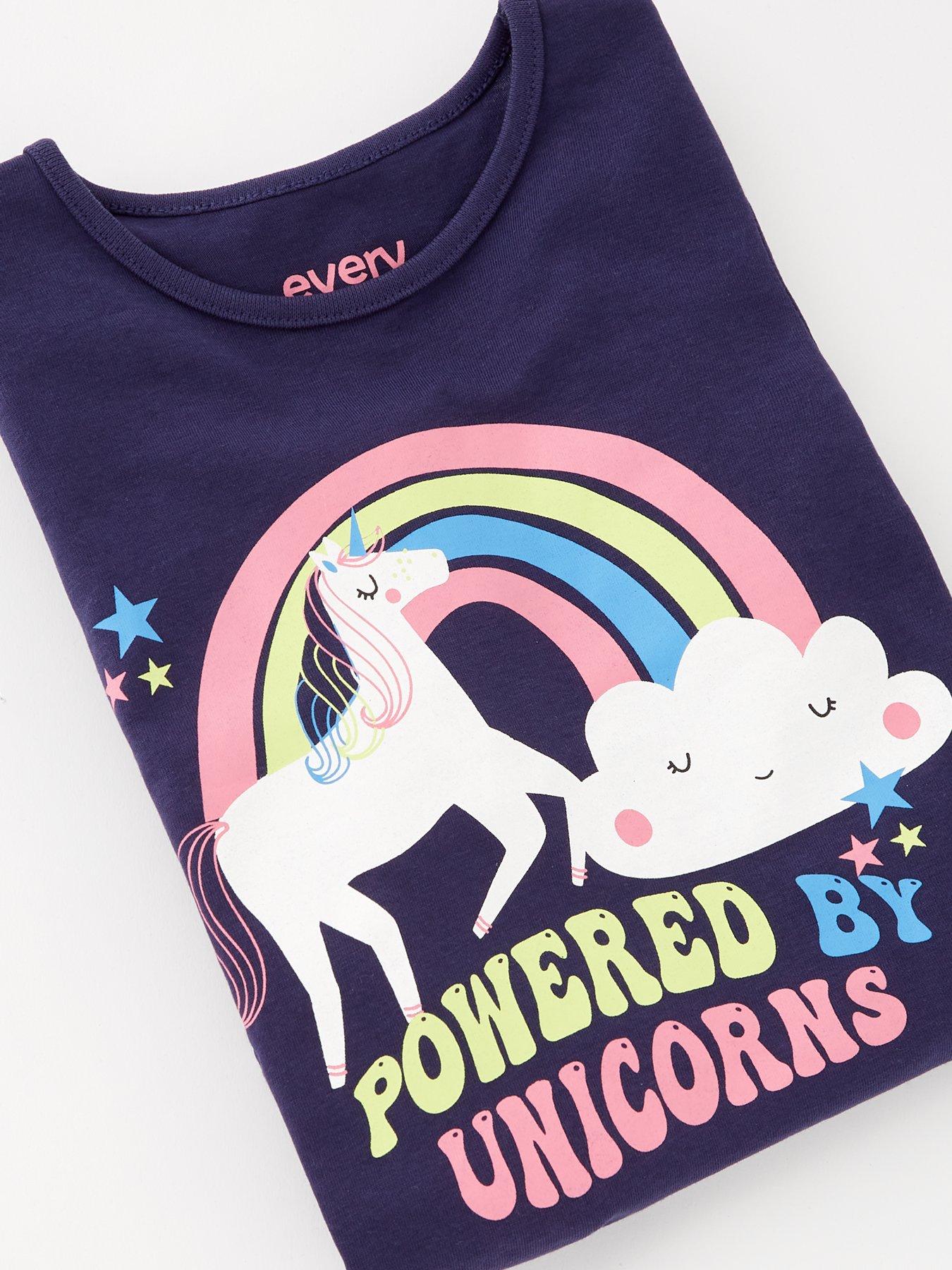 Image 4 of 4 of Everyday Girls Long Sleeve Unicorn Single T-Shirt - Multi