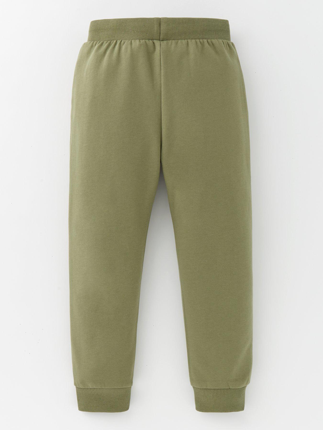 Boys Khakhi Tint Lycra Slim Fit Washed Jogger