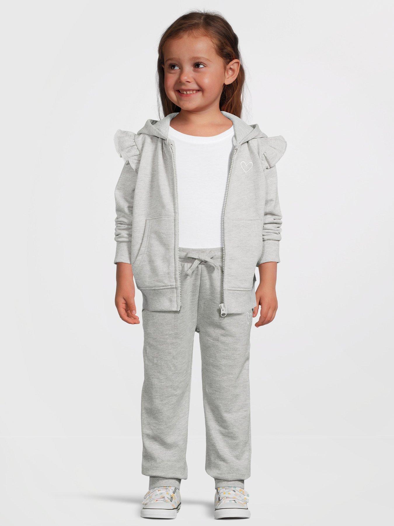 undefined Girls Solid Single Jogger - Grey