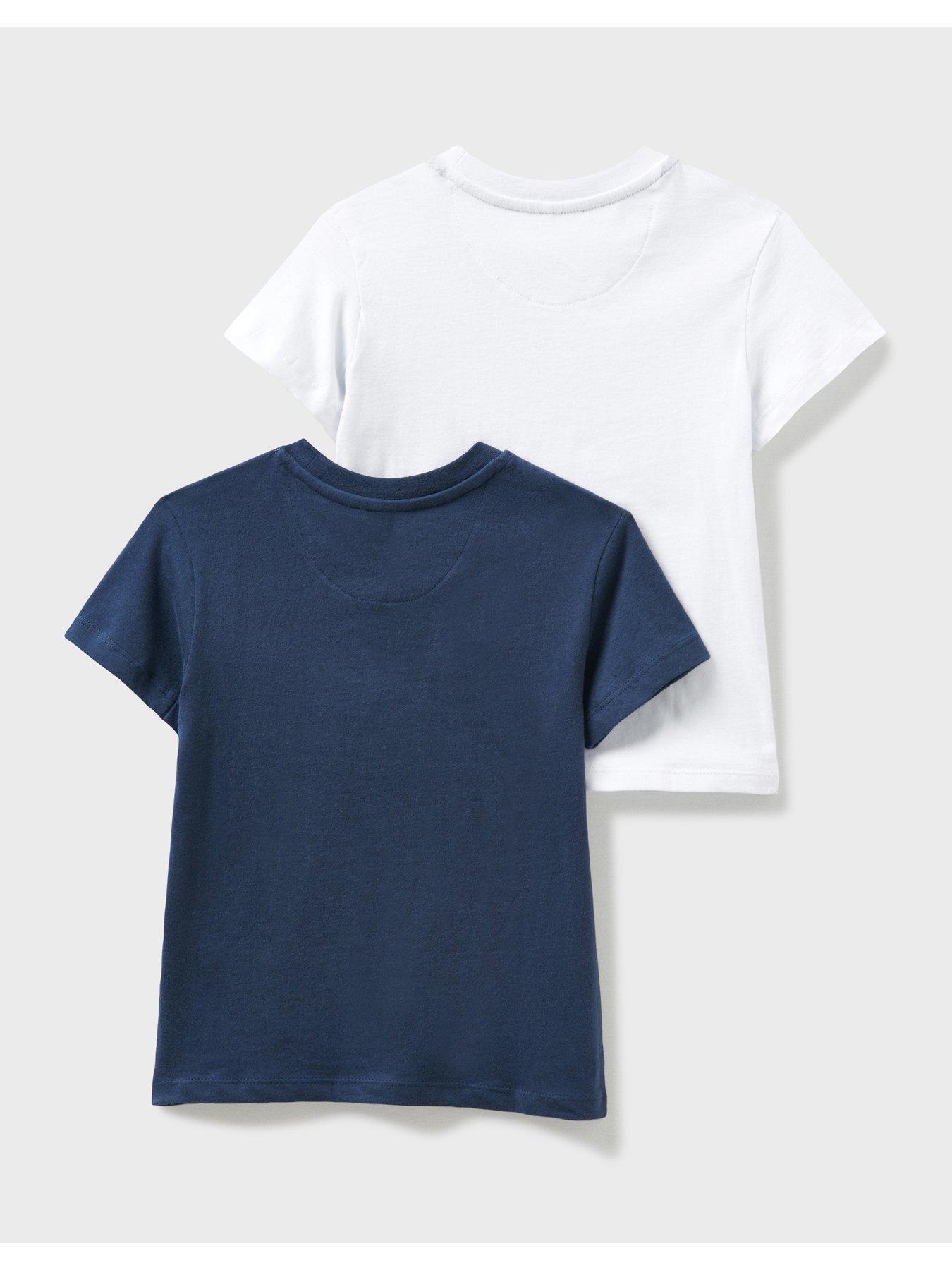 Crew Clothing Kids Unisex 2 Pack Classic Short Sleeve T-shirts