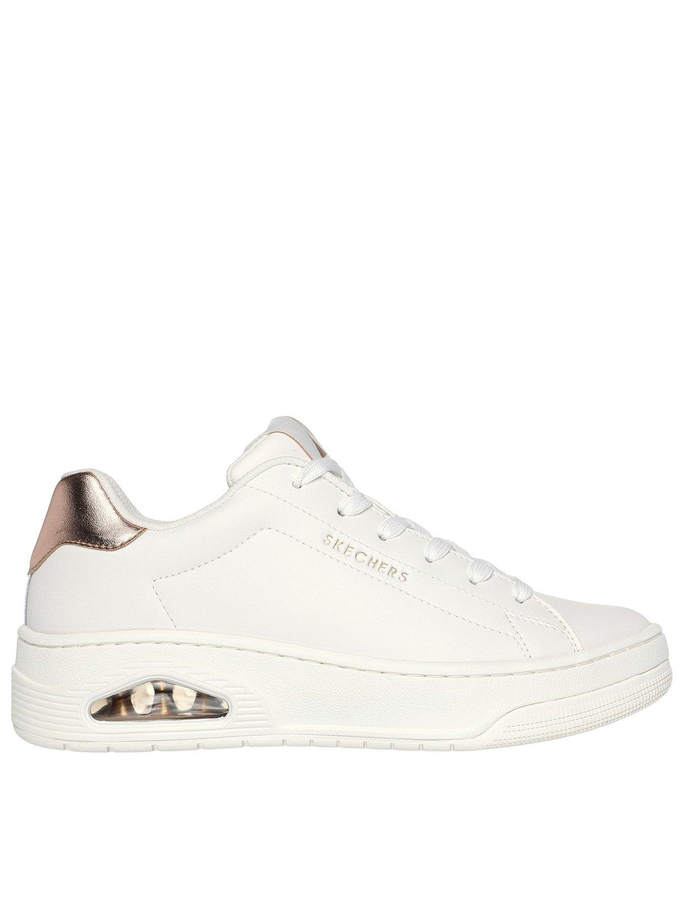 Skechers Uno Court Courted Air Trainers - White | Very.co.uk