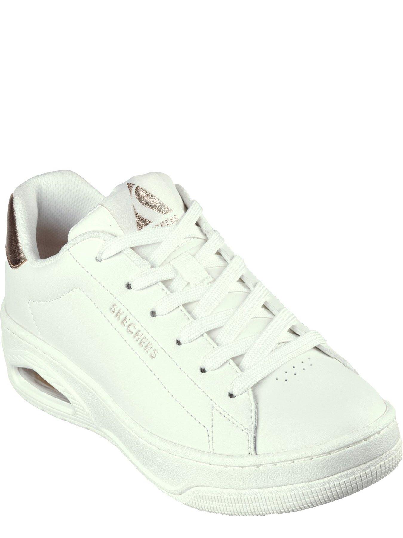 Skechers Uno Court Courted Air Trainers - White | Very.co.uk