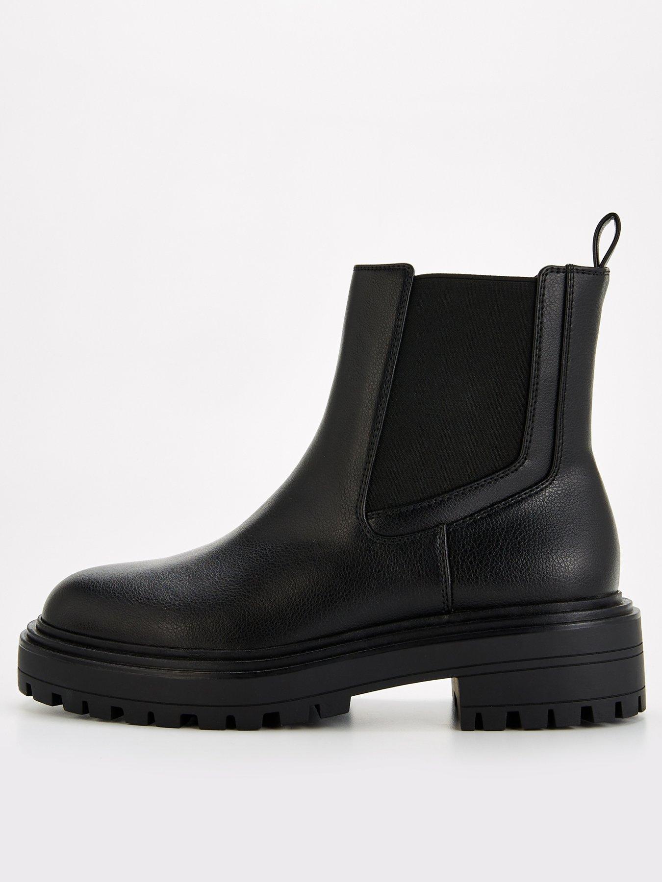 undefined Wide Fit Chunky Chelsea Boot - Black