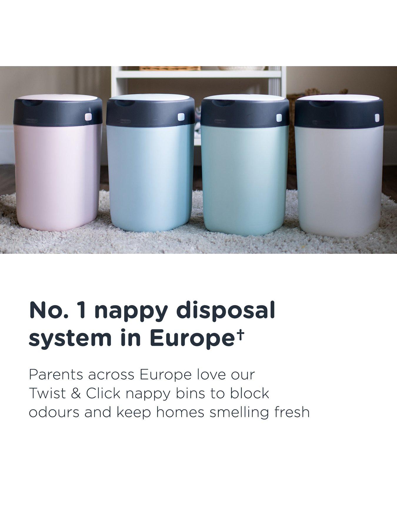 Tommee Tippee Twist Click Nappy Disposal Bin with 12 Refill
