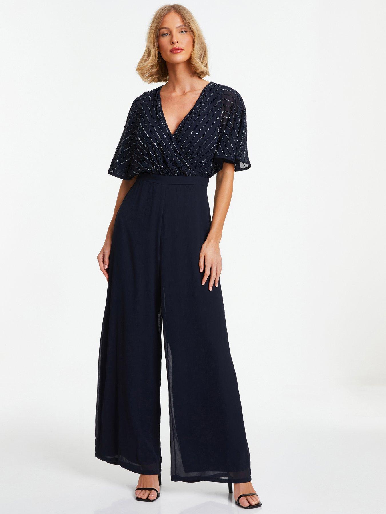 Quiz navy clearance batwing jumpsuit