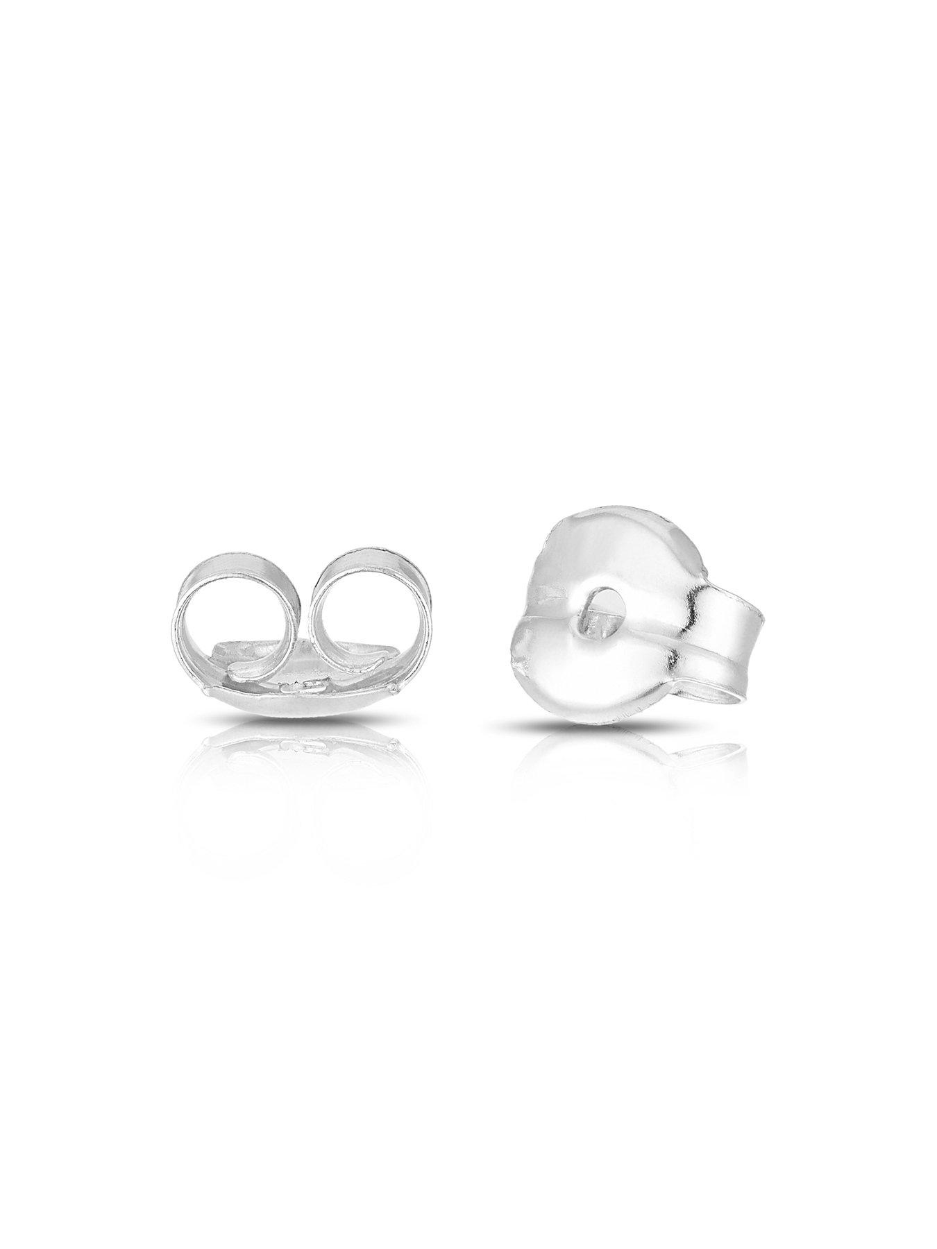Ernest Jones 9ct White Gold Cubic Zirconia Stud Earrings