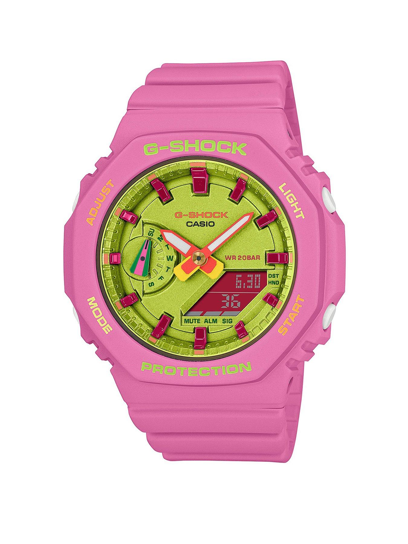 Product photograph of Casio G-shock Gma-s2100bs-4aer Bright Summer Pink Resin Watch from very.co.uk