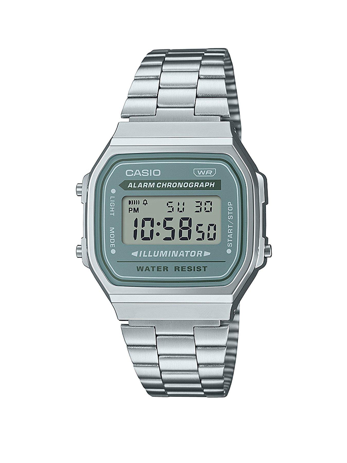 Casio A168WA-3AYES Stainless Steel Bracelet Watch