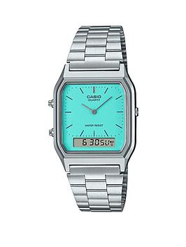 casio aq-230a-2a2mqyes stainless steel bracelet watch