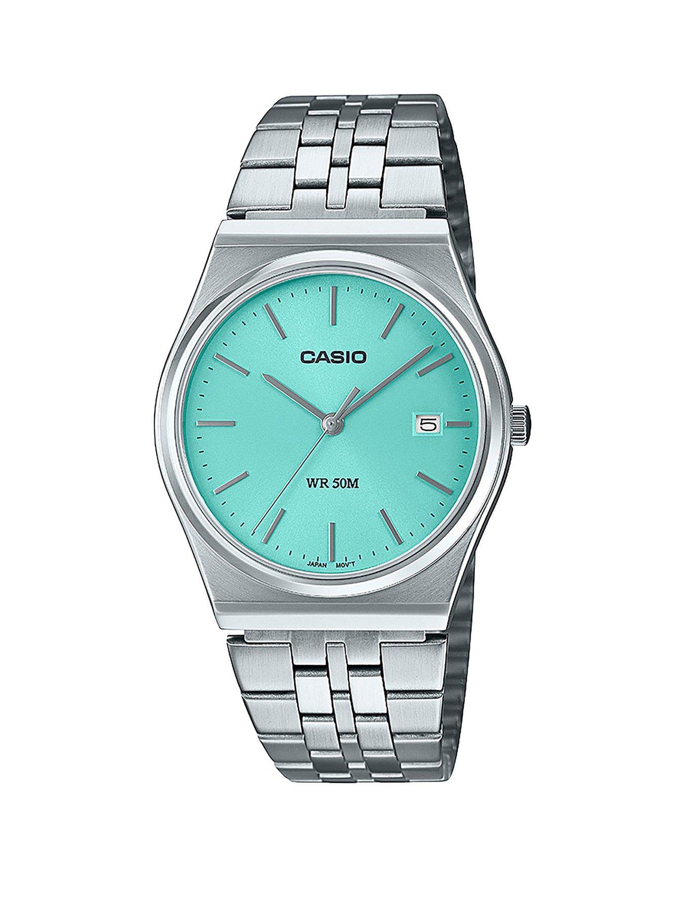 Product photograph of Casio Mtp-b145d-2a1vef Stainless Steel Bracelet Watch from very.co.uk