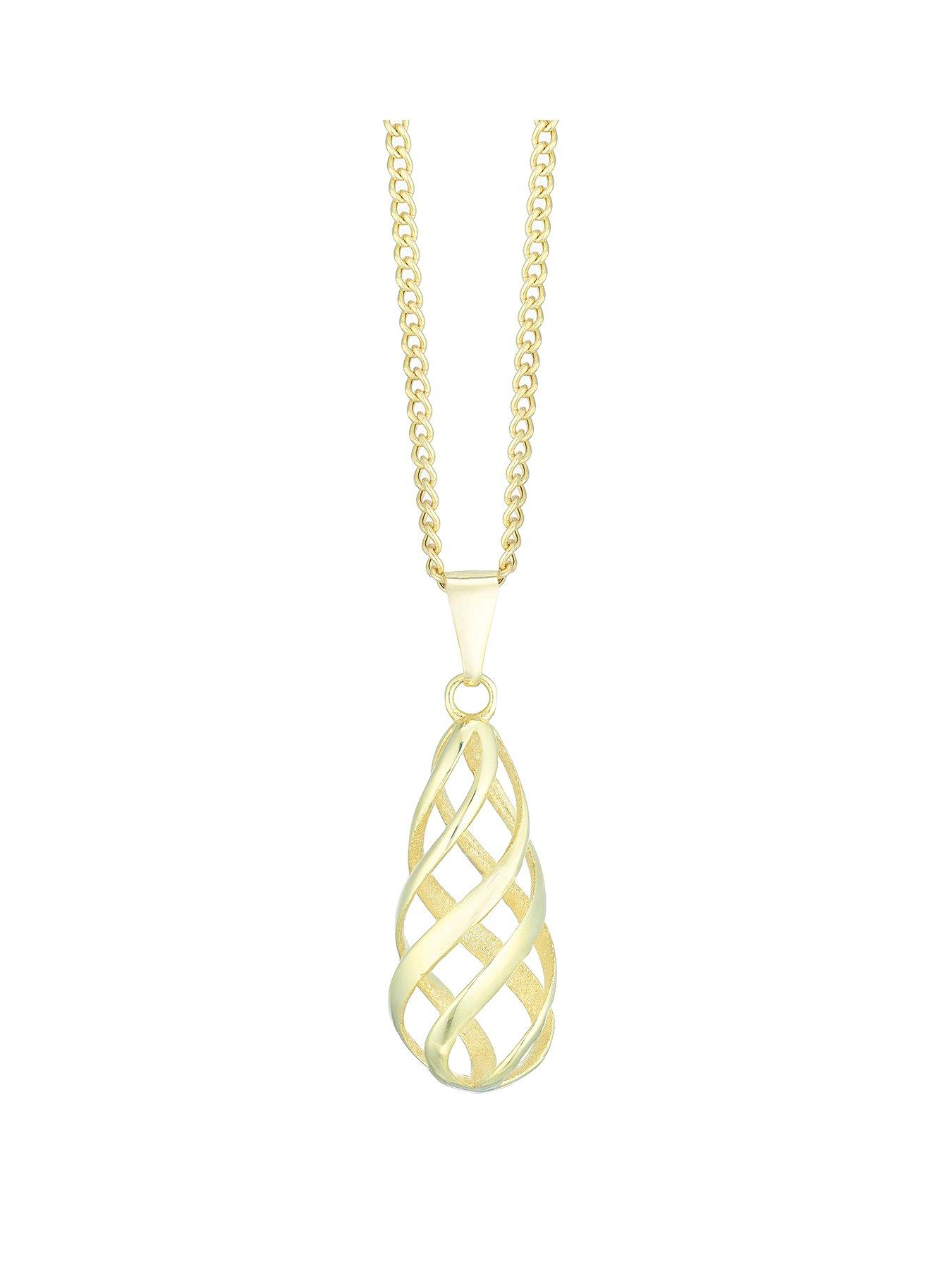Product photograph of Ernest Jones 9ct Yellow Gold Pendant from very.co.uk