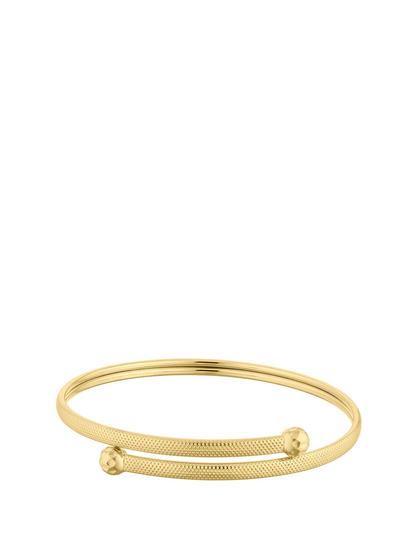Ernest Jones 9ct Yellow Gold Torque Flexible Bangle