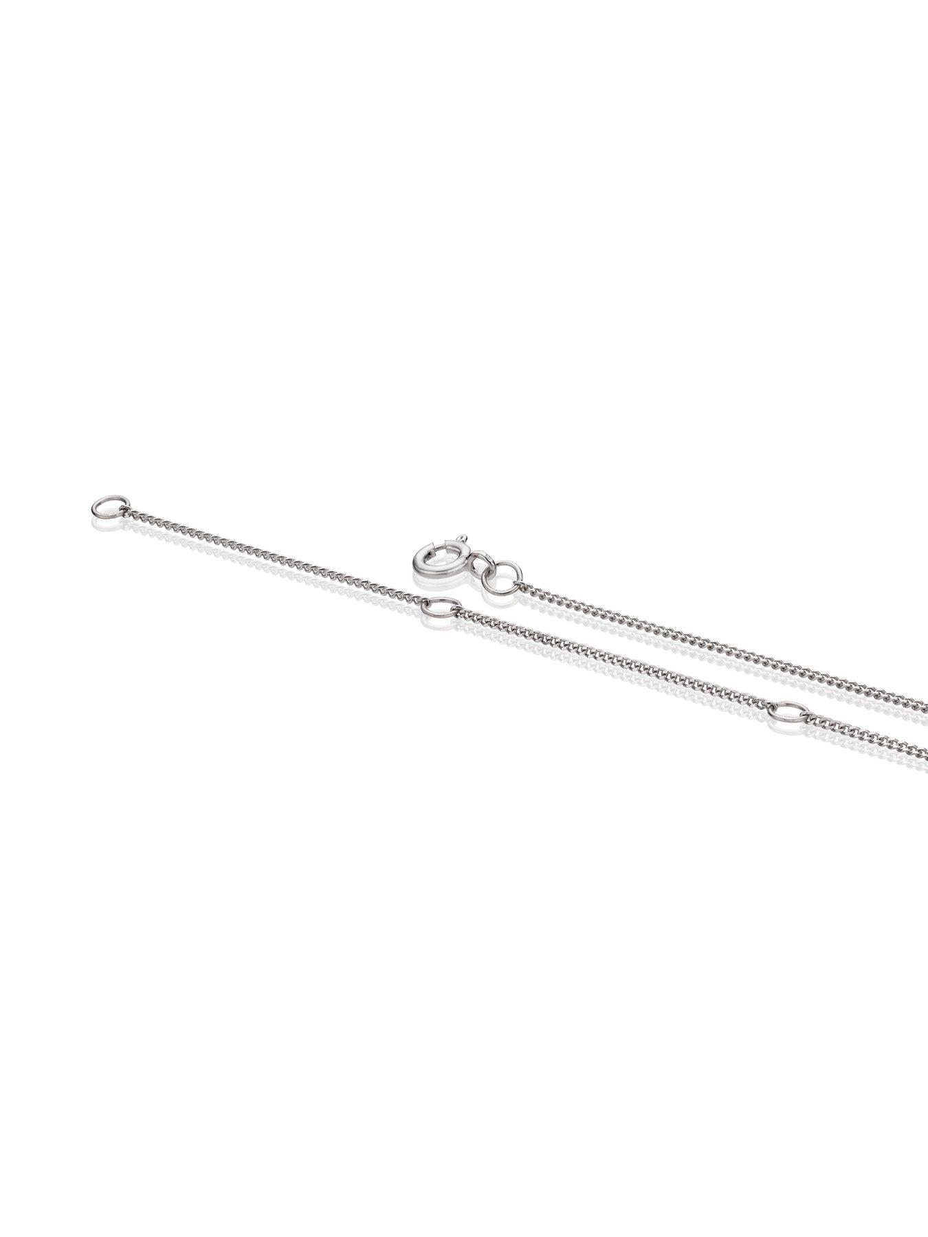 Image 3 of 5 of Ernest Jones 9ct White Gold Necklace. Diamond Earrings &amp; Pendant Set