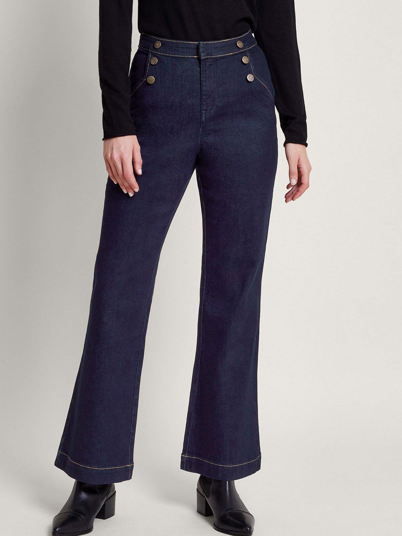 Mango Patchwork Straight Leg Jeans