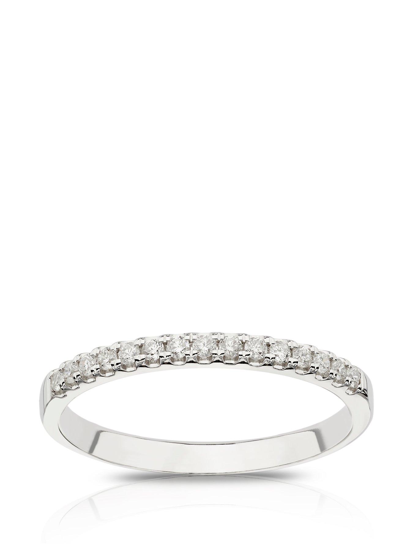 undefined Platinum 0.15ct Diamond Claw Set Eternity Engagement Ring