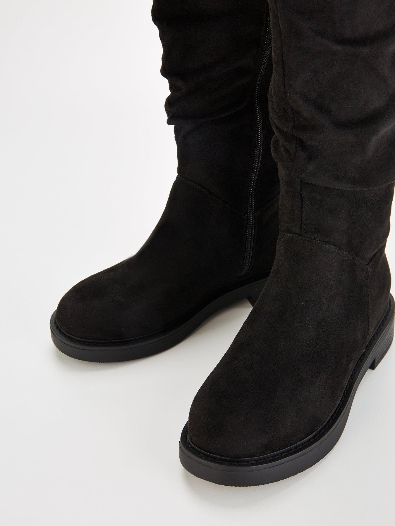 Wide fit knee high boots new look sales